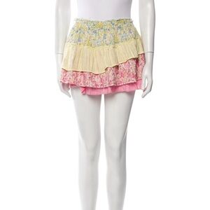 Floral Tiered Mini Skirt